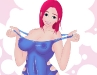 mon__0019_redhead_blue_seethrough_blue_latex_boots