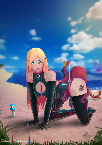 Entangling-Journalism-on-Tentacle-Island_tentacle-blue-swimsuit